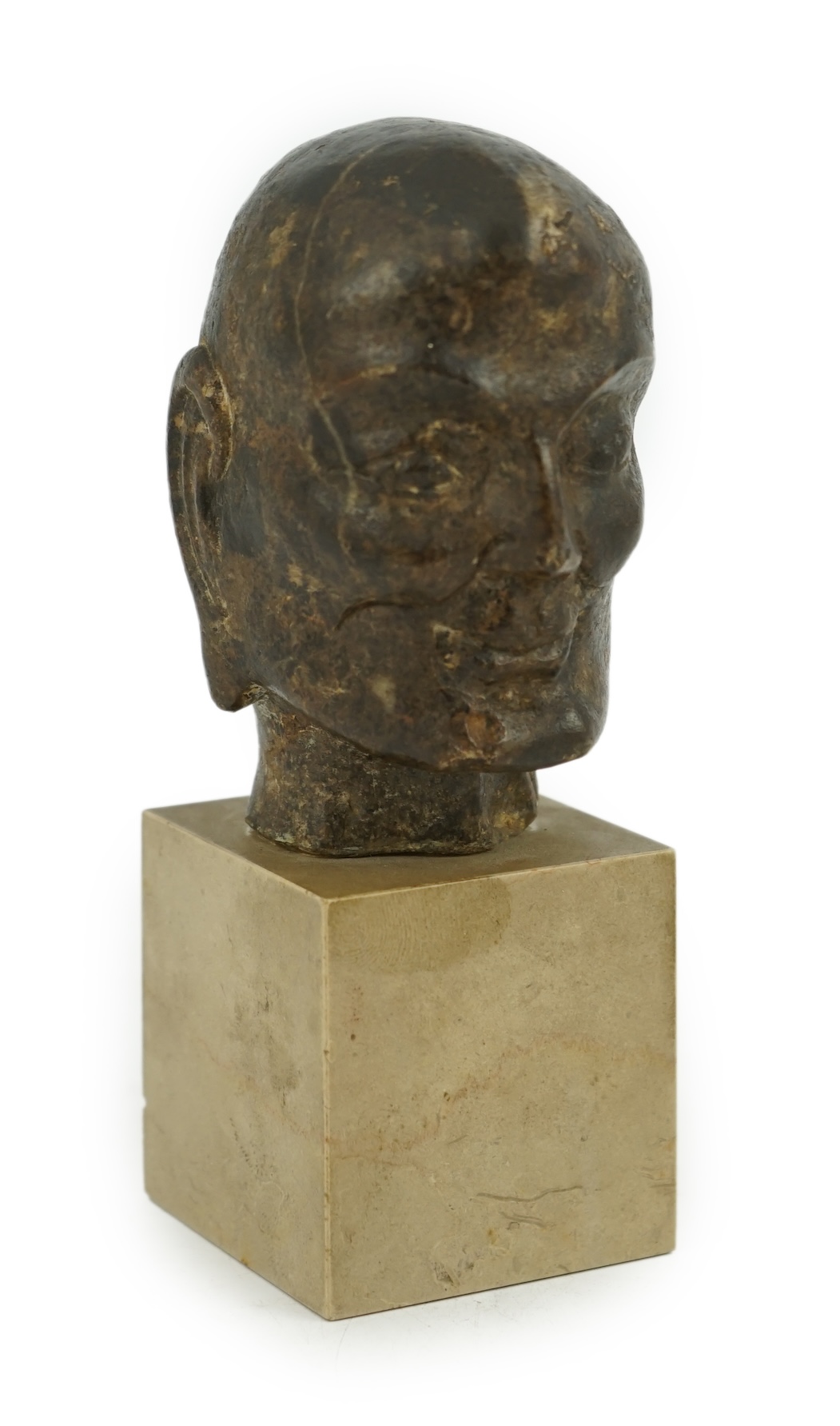 CORRECTION - A Chinese stone model of a luohan's head, Ming dynasty